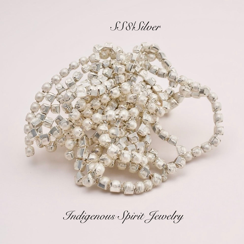 Imitation Pearl Cup Chain
