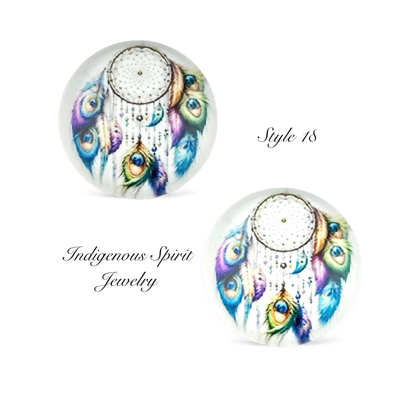 18mm Dreamcatcher Glass Cabochon Collection