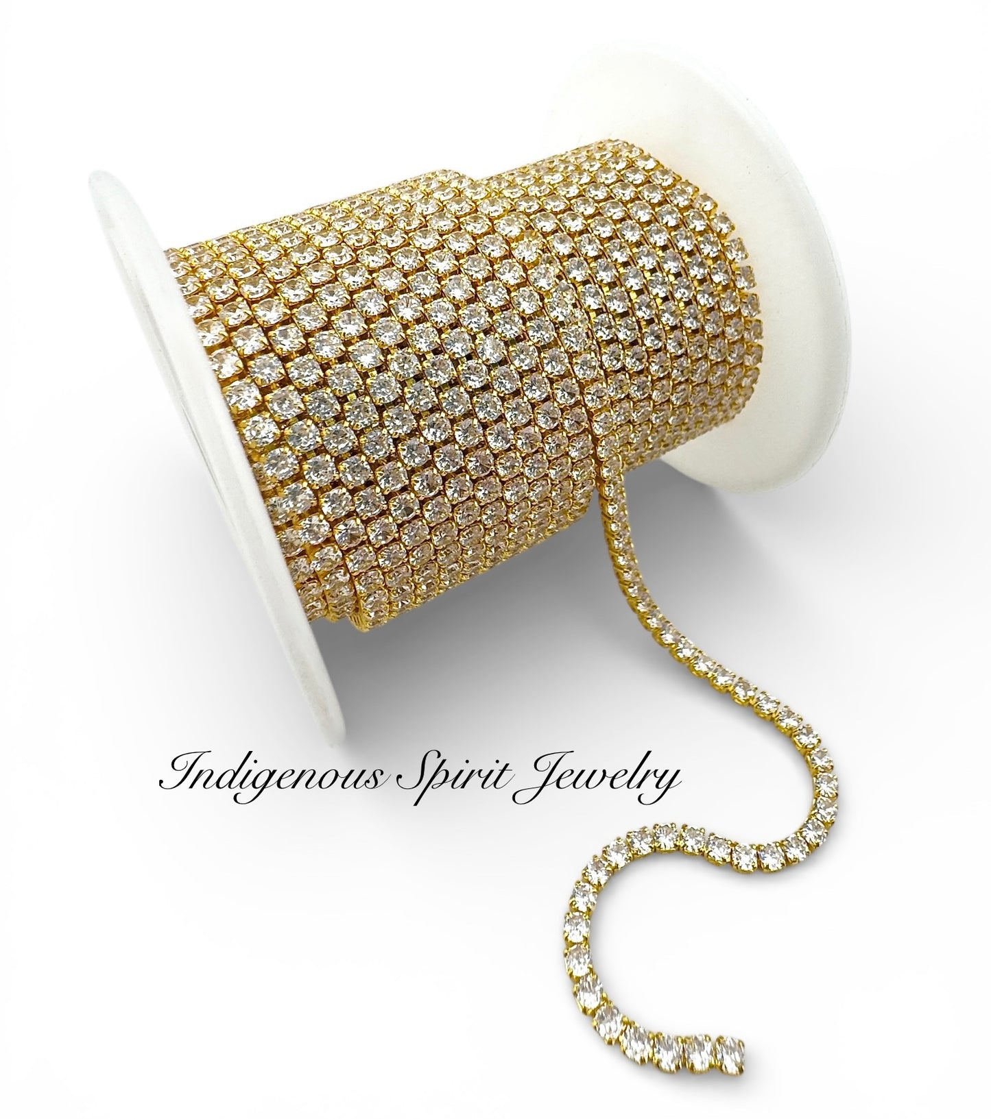 2.5 Circle Crystal 18k Yellow Gold Plated Cubic Zirconia Banding