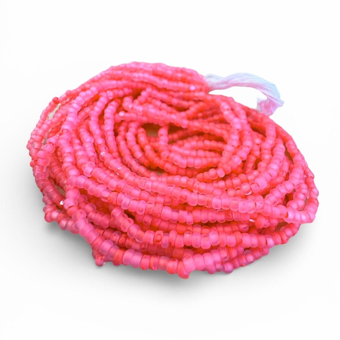 Matte Neon Coral Charlotte Cut Beads (11/0)