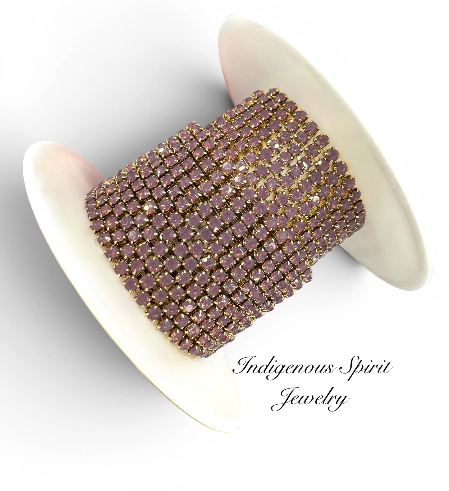 Purple Opal/18k Yellow Gold SS6 Glass Banding