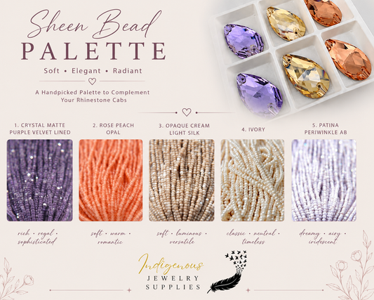 Purple Lavender Cream Beadwork Colour Palette