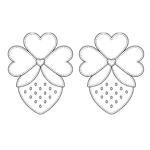 Download Yourself Strawberry Earring Design Free Template