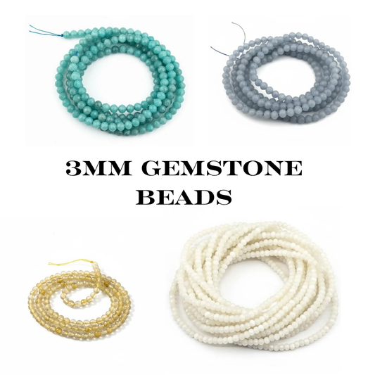 3mm Faceted Gemstone Beads