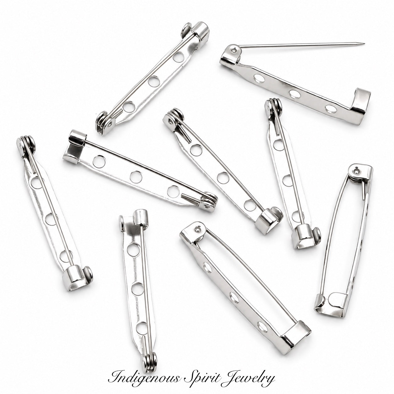 316 Surgical Stainless Steel Pin Back Bar Findings (18 Piece Pack)