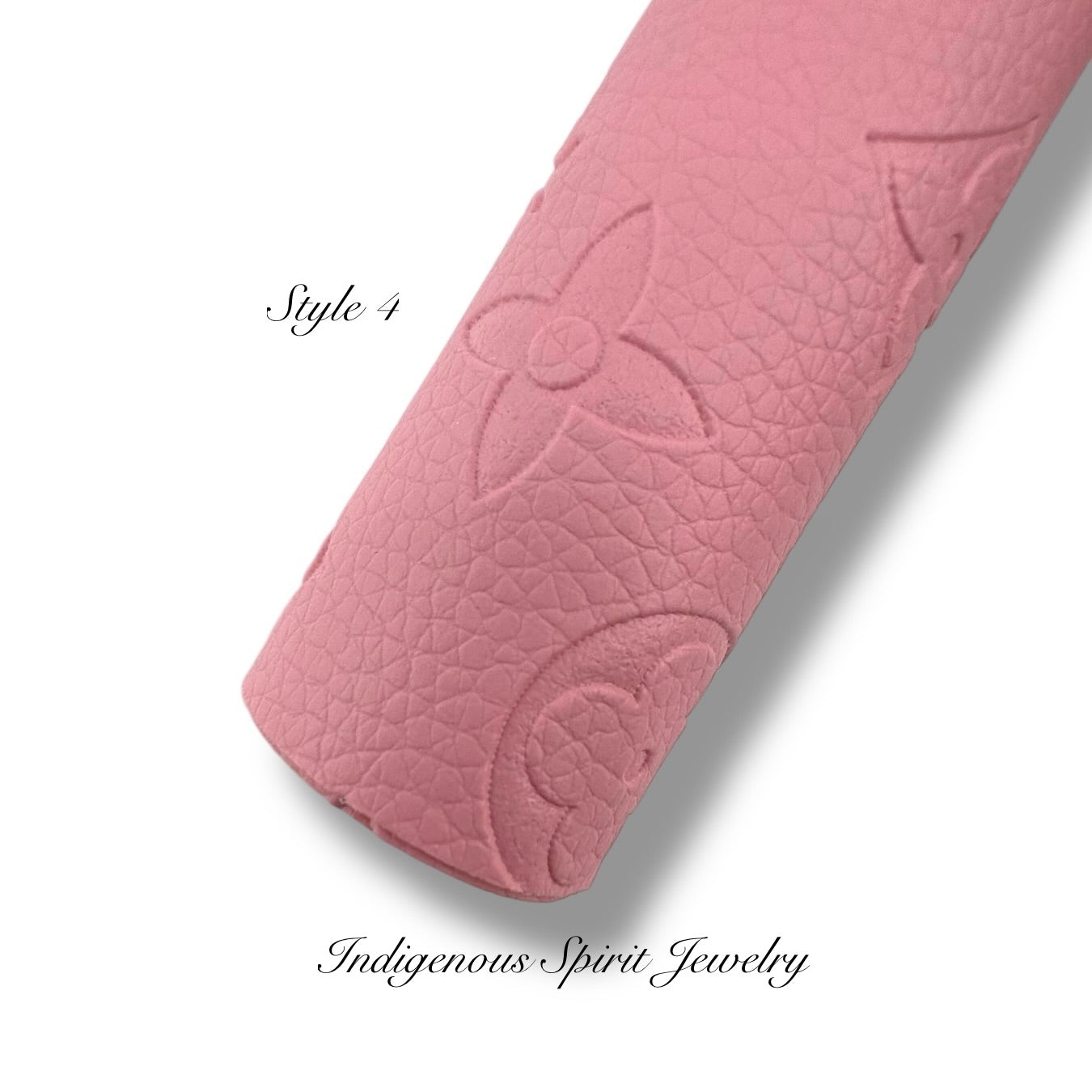 Style 1 - Fancy Letter Faux Leather Backing