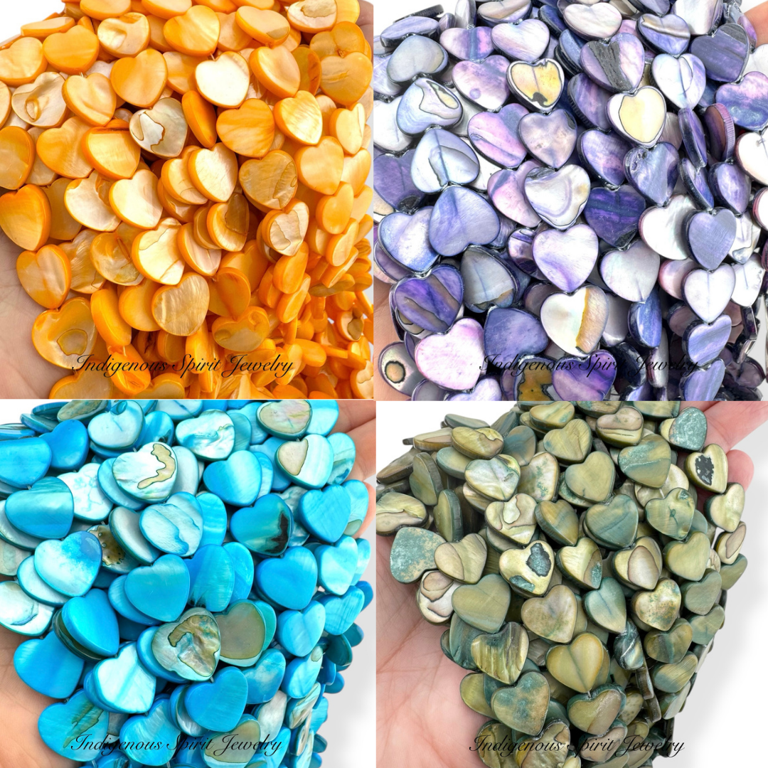 Mother Of Pearl Shell Hearts (15mm)