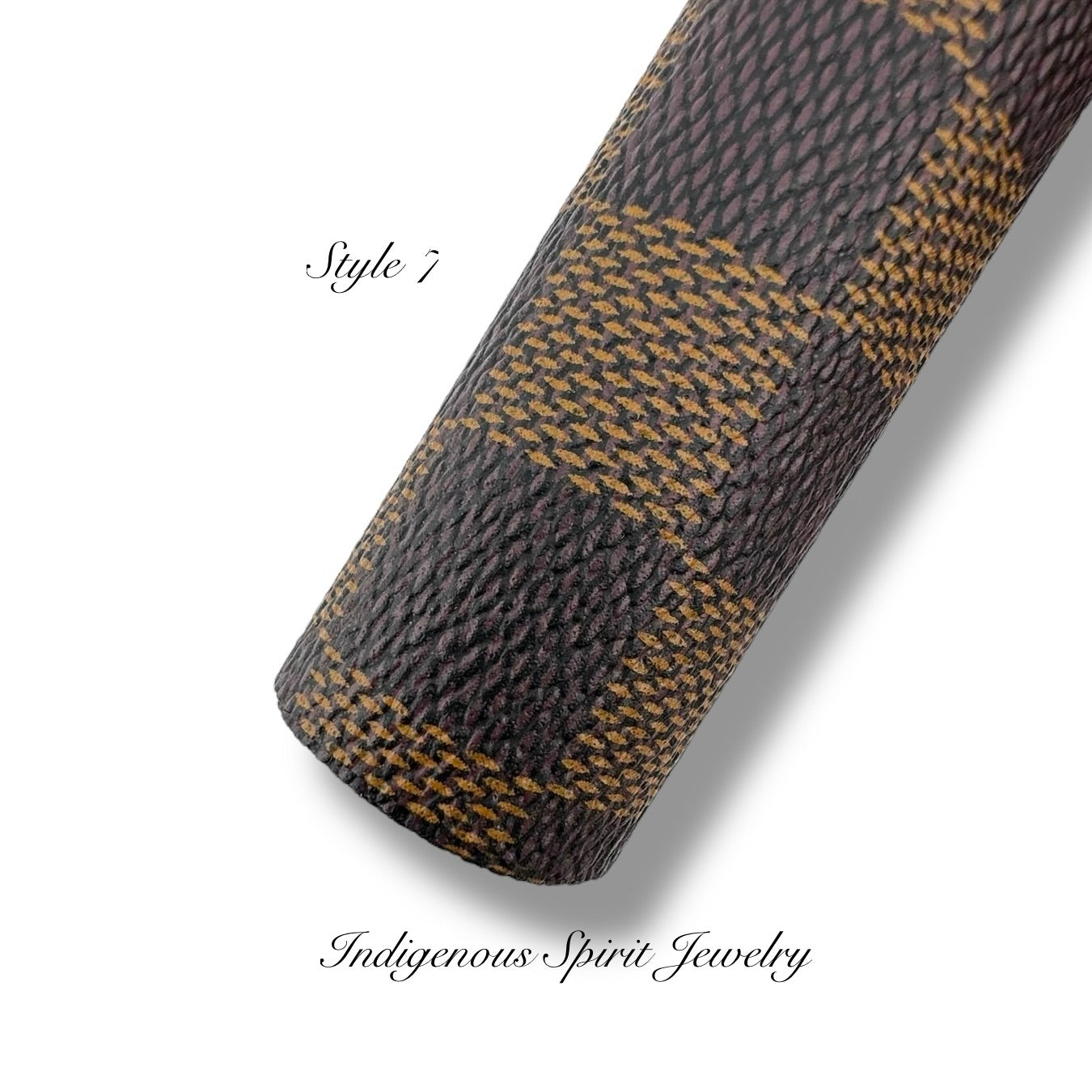 Style 1 - Fancy Letter Faux Leather Backing