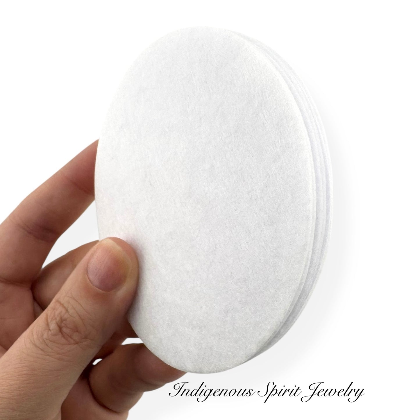 Lacy's Stiff Felt Round Beading Felt - White 3.5"