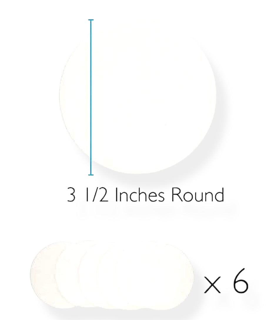 Lacy's Stiff Felt Round Beading Felt - White 3.5"