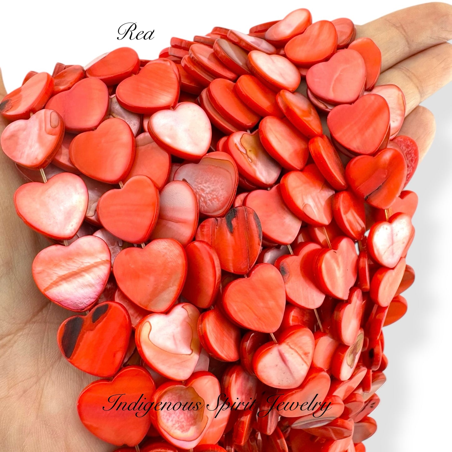 Mother Of Pearl Shell Hearts (15mm)
