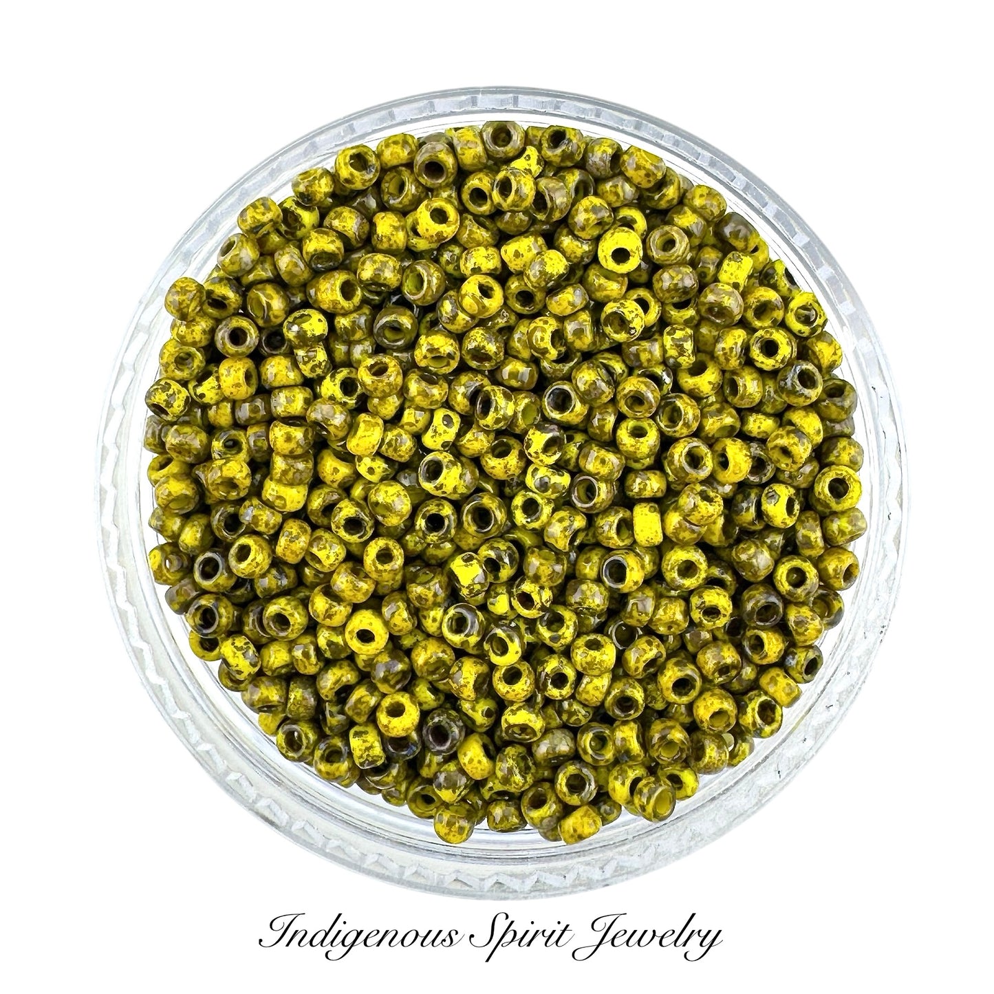 Opaque Yellow Picasso 11/0 - Miyuki Round