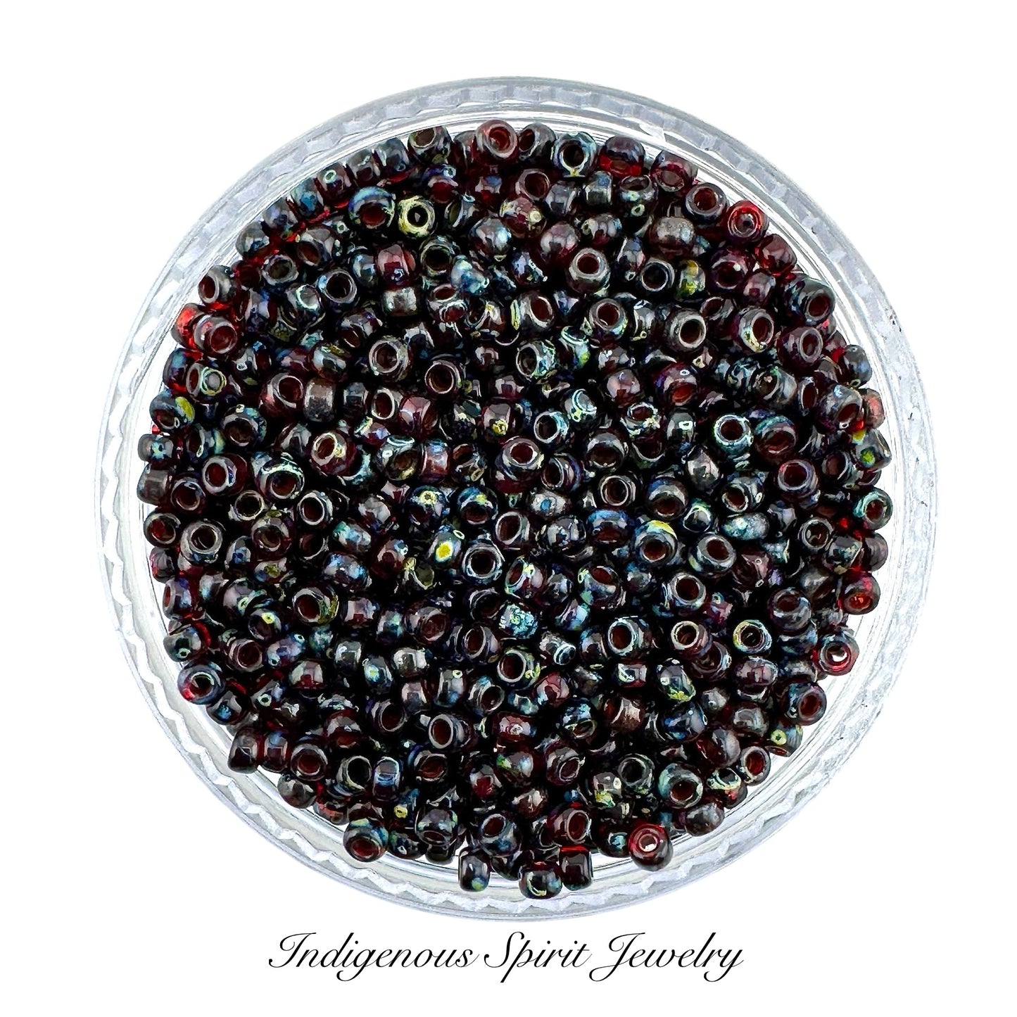 Garnet Transparent Picasso 11/0 - Miyuki Round