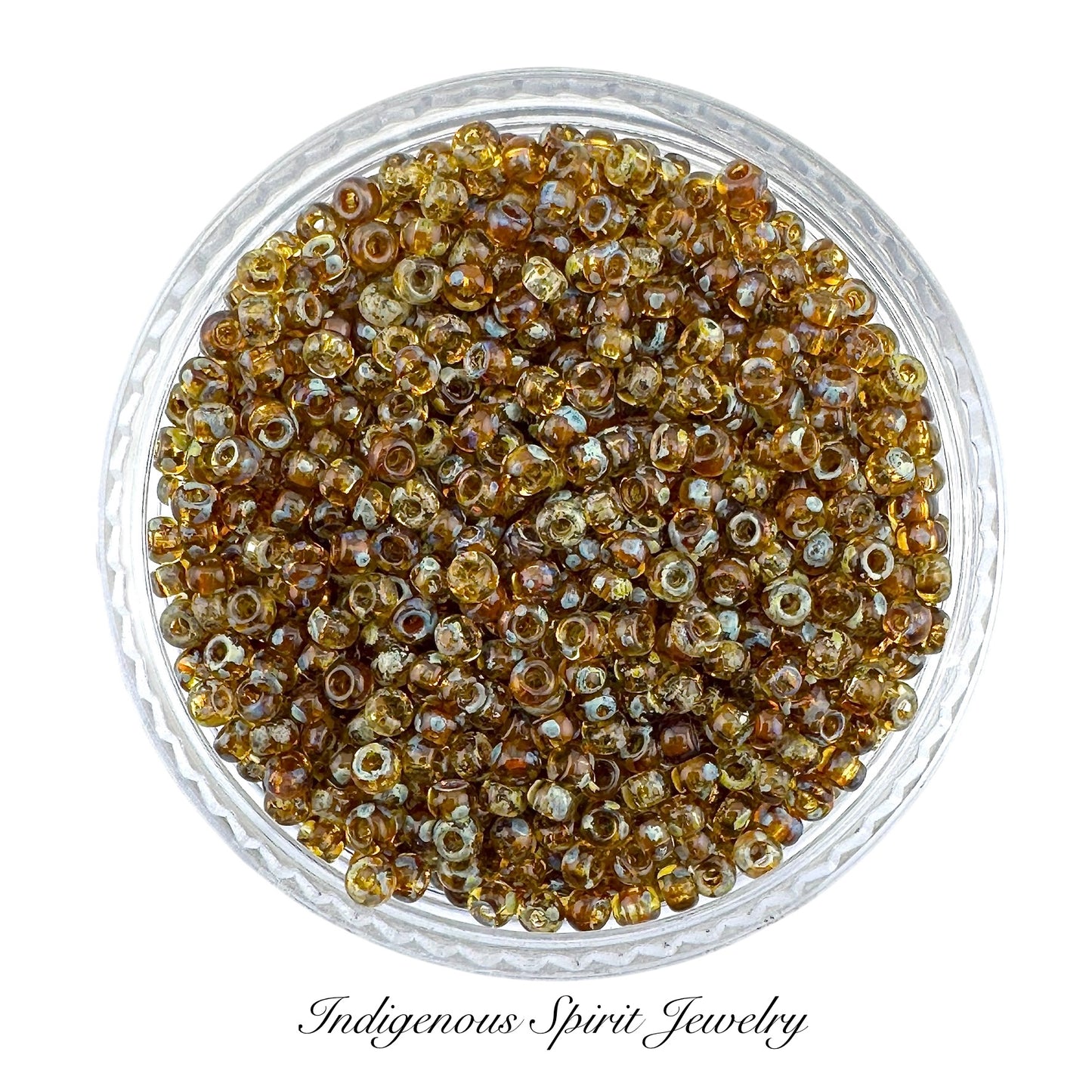 Saffron Transparent Picasso 11/0 - Miyuki Round