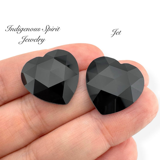 20mm Heart Flower Cut K9 Crystal Cabochons