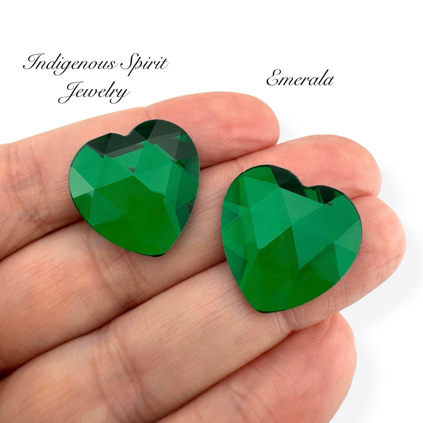 20mm Heart Flower Cut K9 Crystal Cabochons