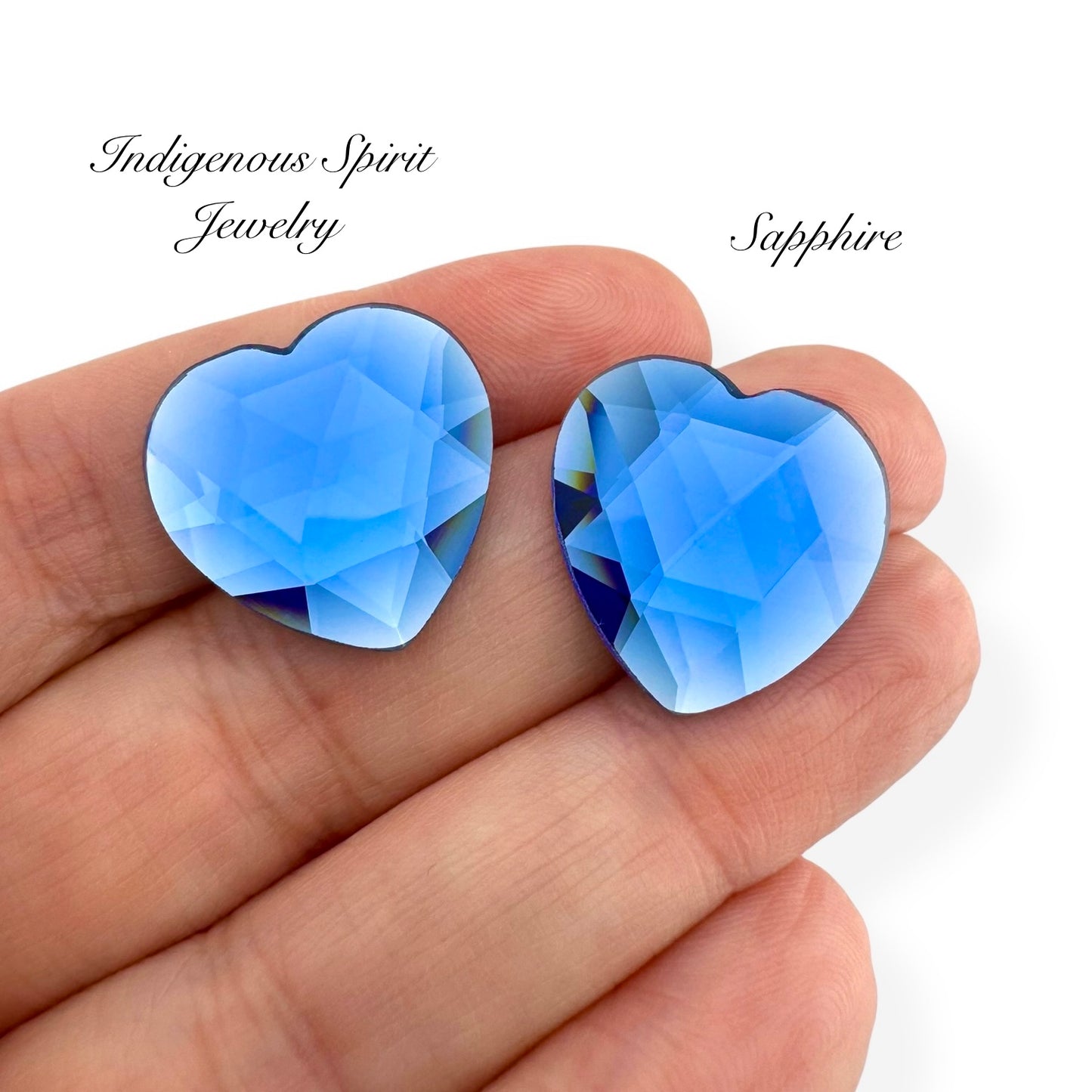 20mm Heart Flower Cut K9 Crystal Cabochons