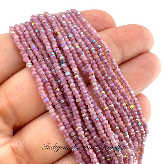 Patina Neon Orchid Opal AB - 2-Cut Charlotte Cut Beads (11/0)