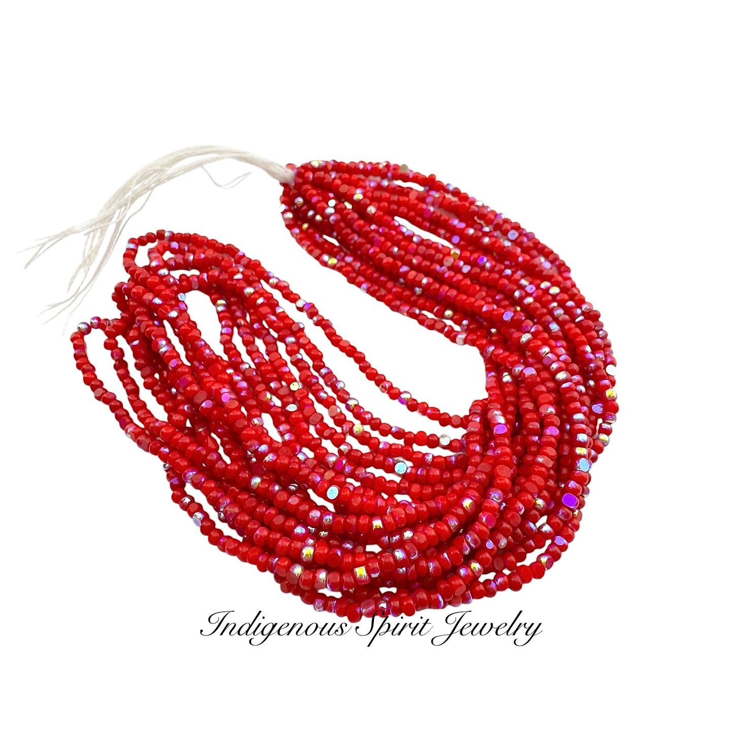 Patina Dark Red Opaque AB  2- Cut Charlotte Cut Beads (11/0)
