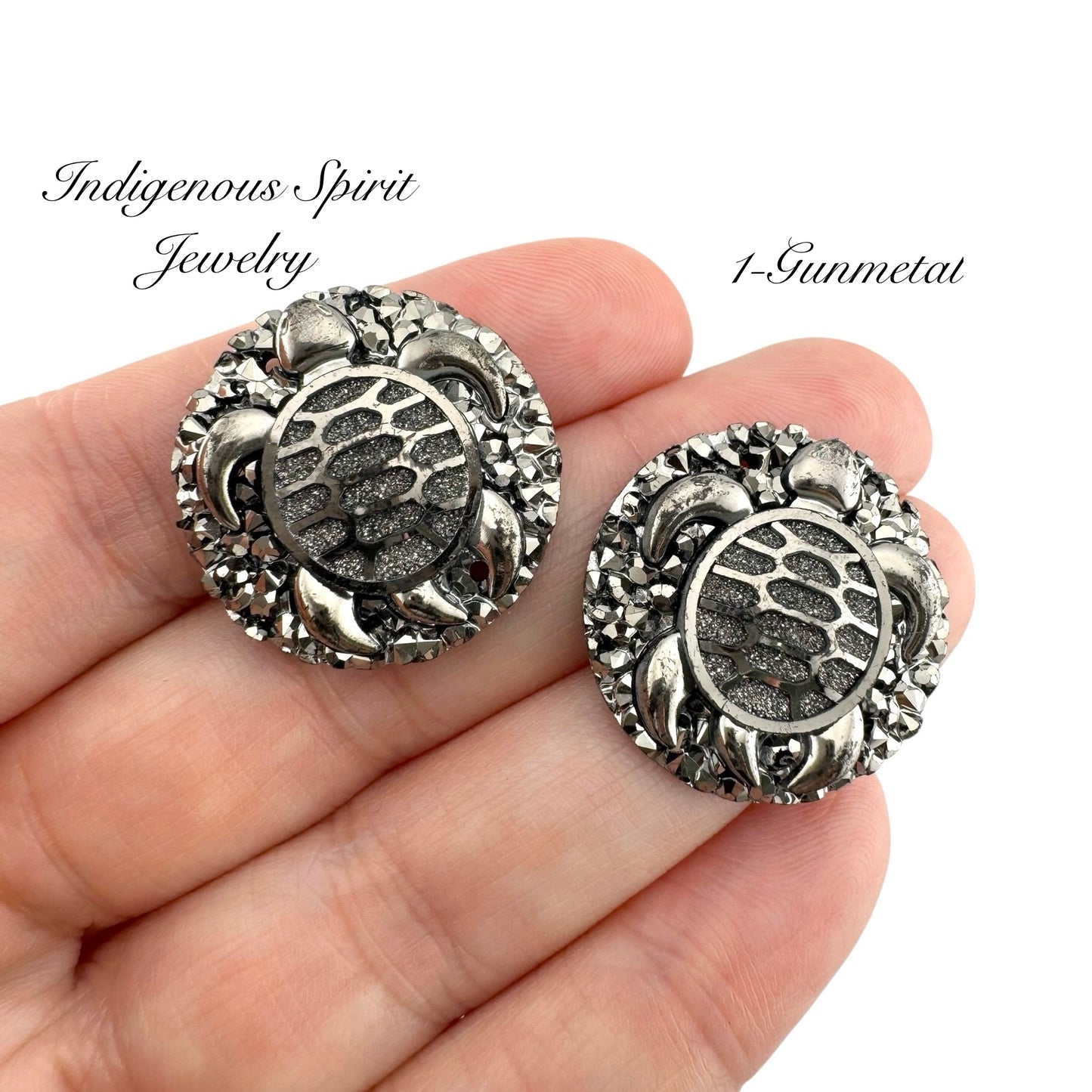 25mm Circle Turtle Resin Cabochons - Sew-on