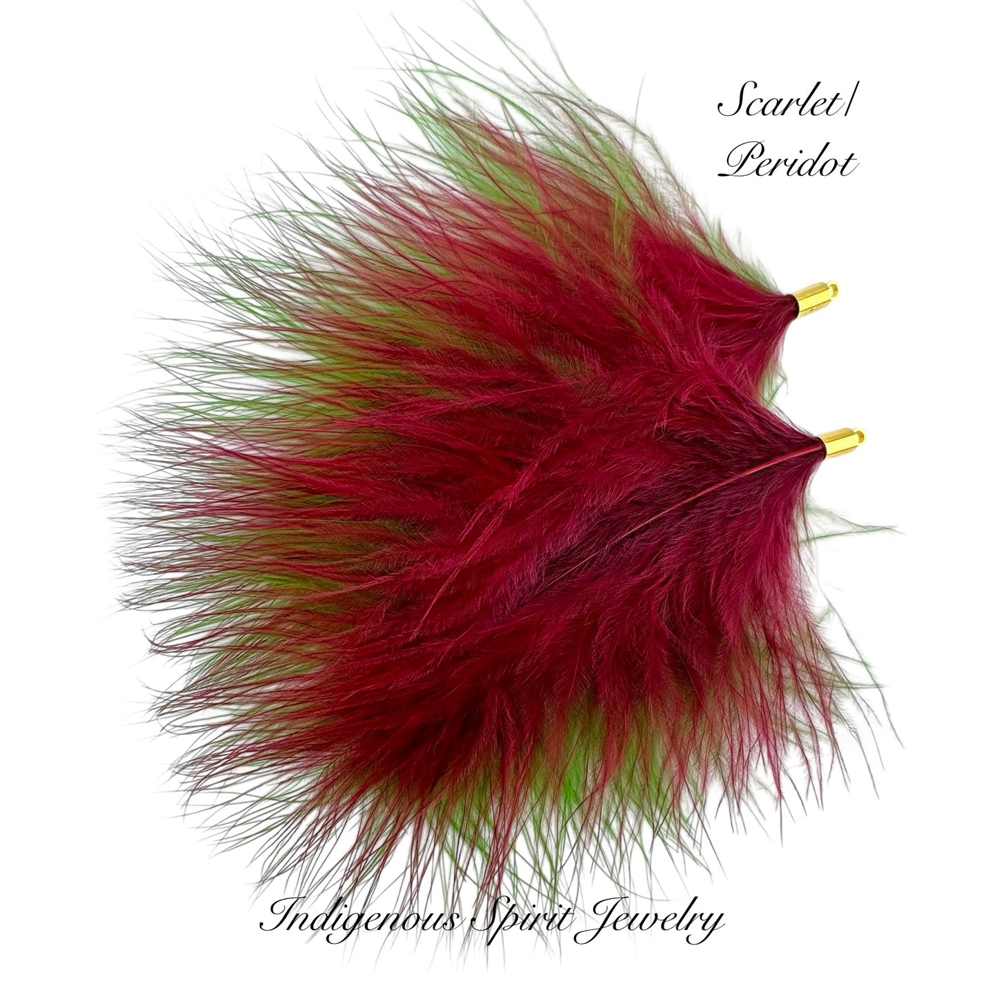 2-Colour Gold Base Ostrich Feather Connectors