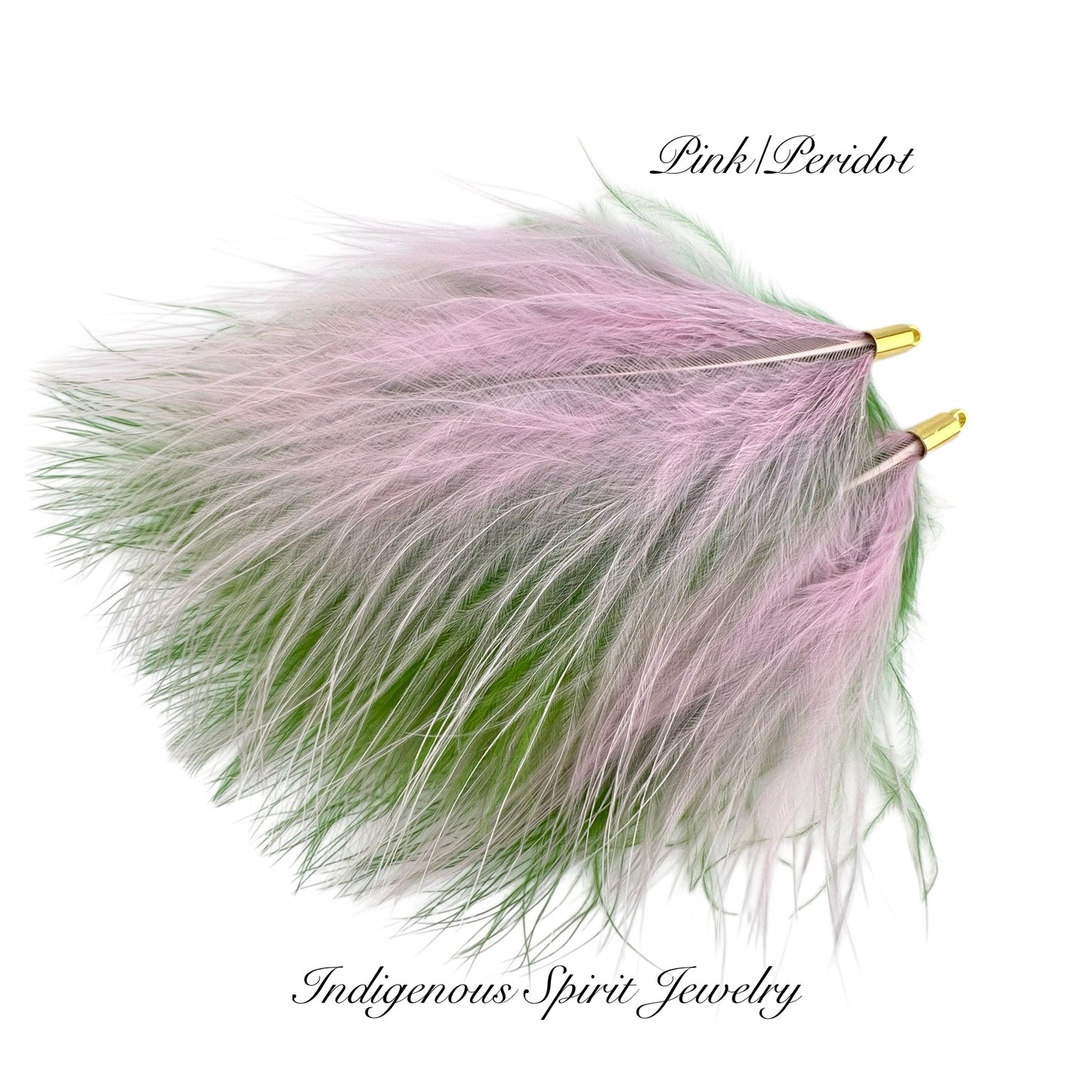 2-Colour Gold Base Ostrich Feather Connectors