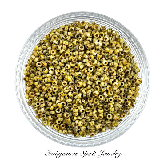 15/0 Opaque Yellow Picasso - Miyuki Delica 8.2G!!!!!!!!