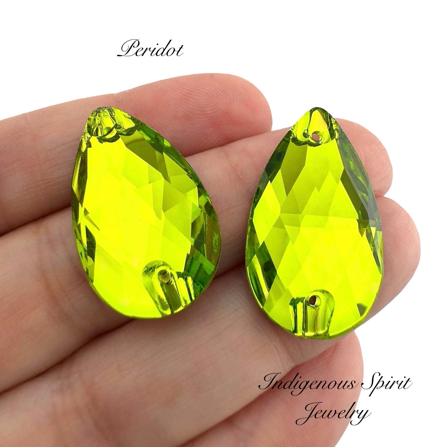 17mm x 28mm Teardrop K9 Crystal Sew-on Cabochons