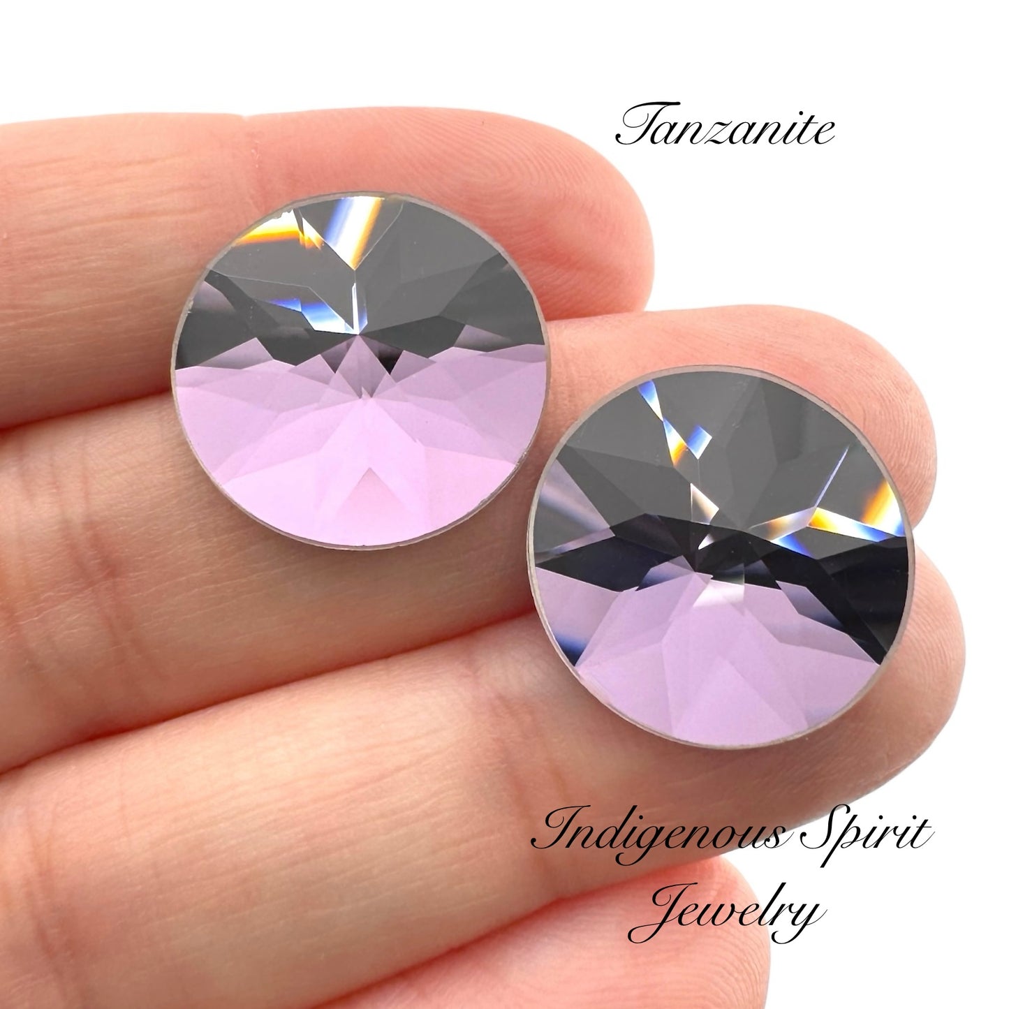 18mm Circle Flower Cut K9 Crystal Cabochons