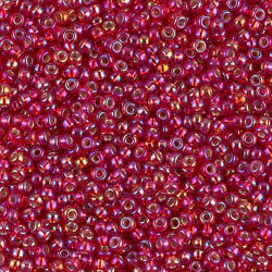 Silver Lined Flame Red AB 11/0 - Miyuki Round
