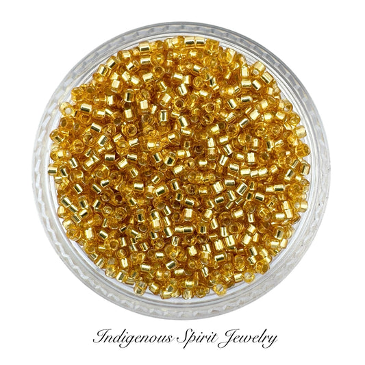 11/0 Silver Lined Gold (DB042)- Miyuki Delica 7.2G!!!