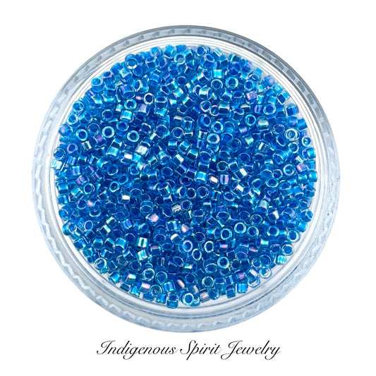 11/0 Lined Blue AB (DB077) - Miyuki Delica 7.2G!!!