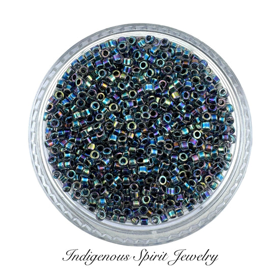 11/0 Lined Dark Blue AB (DB086) - Miyuki Delica 7.2G!!!