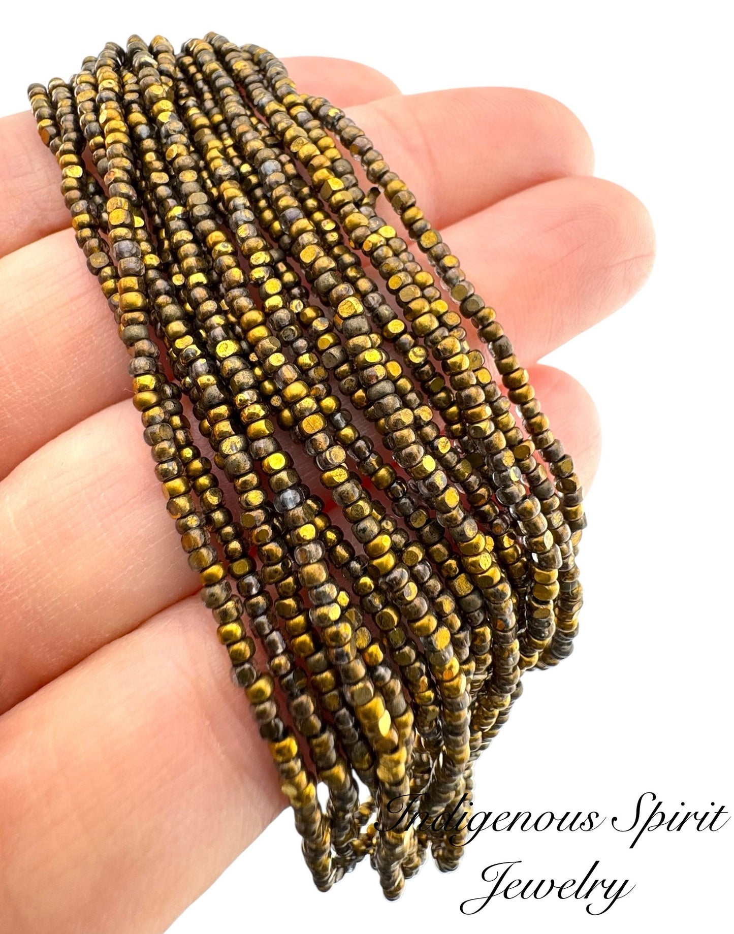 Cocoa Dorado - Sheen 2-Cut Charlotte Cut Beads