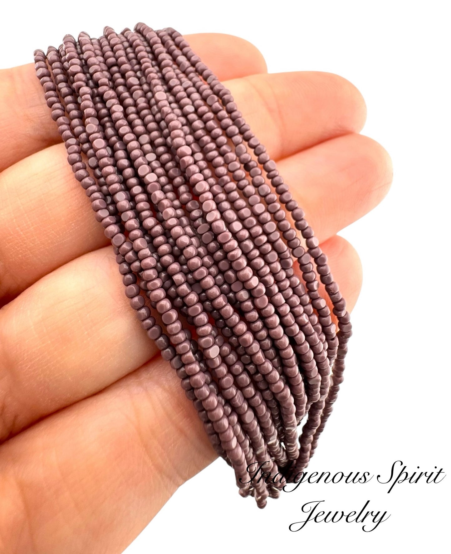 Opaque Amethyst - Sheen 2 Cut Charlotte Cut Beads