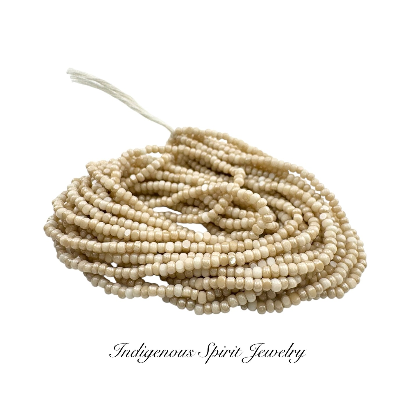 Opaque Cream Light Silk - Sheen 2 Cut Charlotte Cut Beads