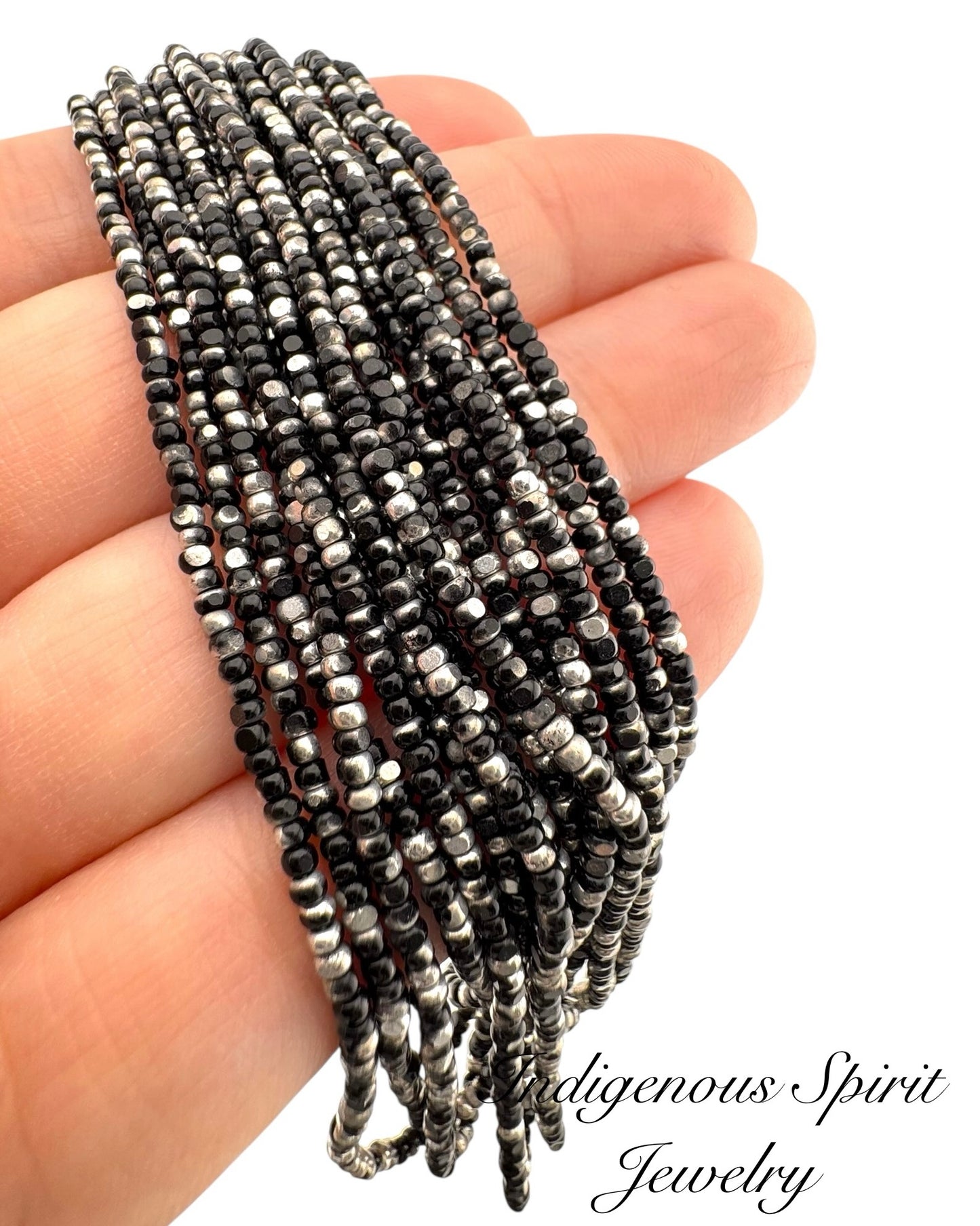 Patina Black Silver - Sheen 2 Cut Charlotte Cut Beads (11/0)