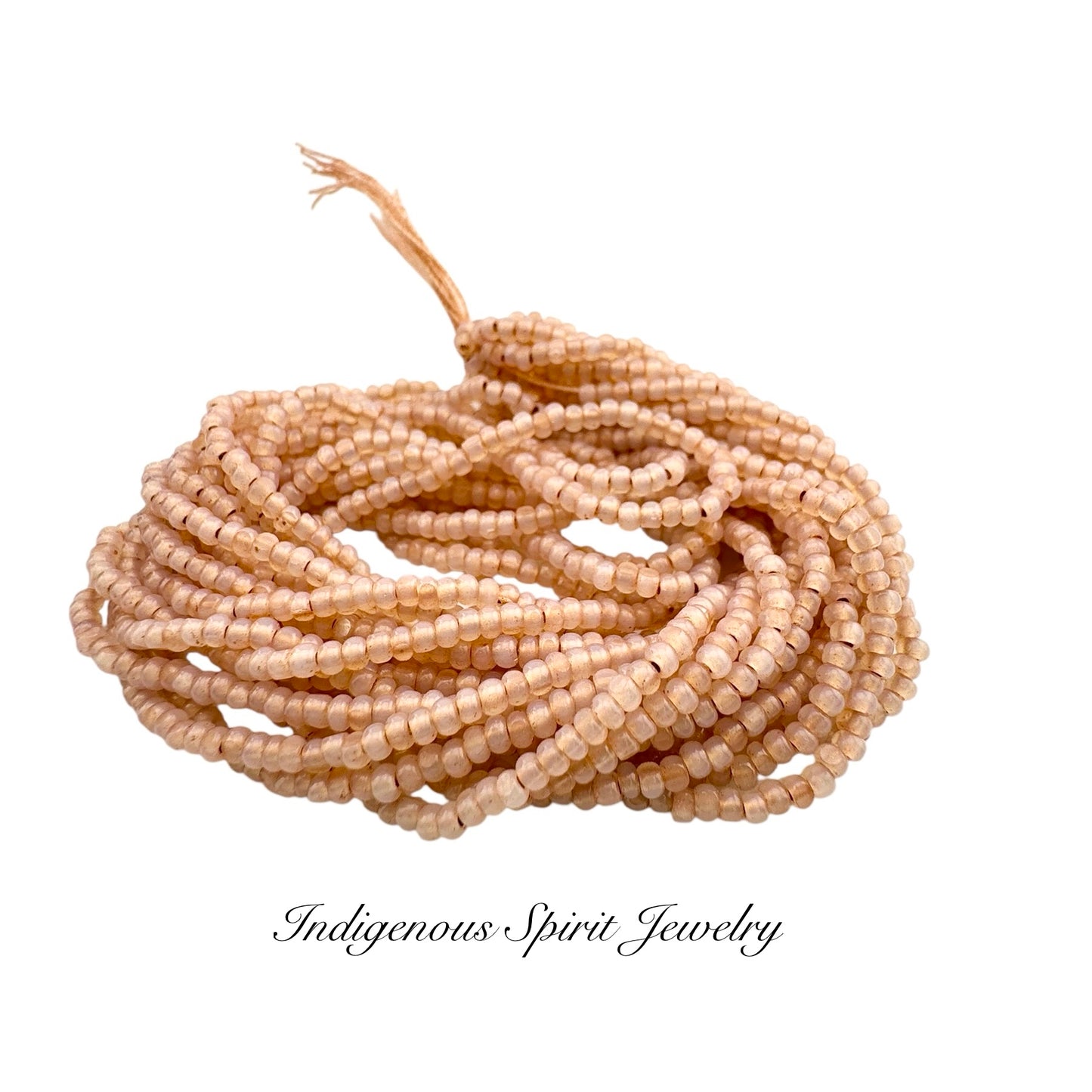 White Opal Rose Gold Lined - Sheen 2 Cut Charlotte Cut Beads