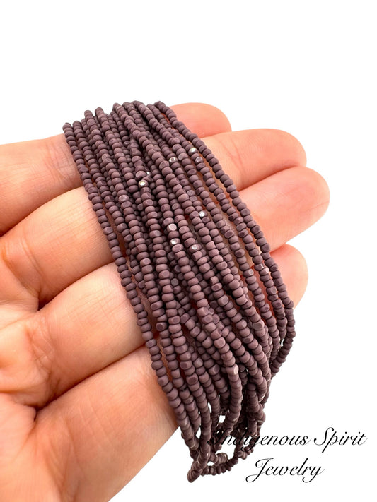 Matte Opaque Amethyst (23040) 2-Cut, Charlotte Cut Beads