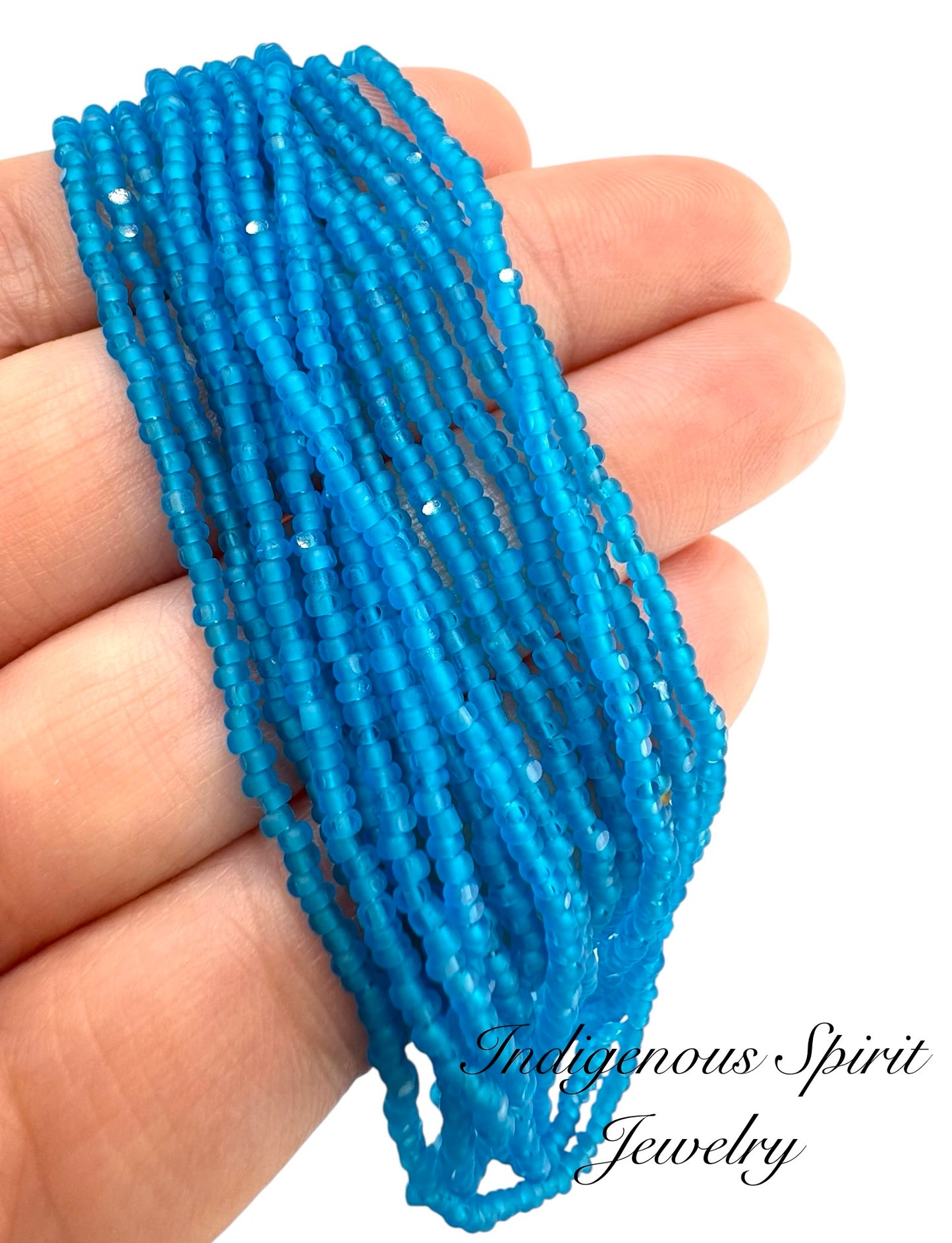 Matte Medium Dark Aqua - Sheen 2 Cut Charlotte Cut Beads