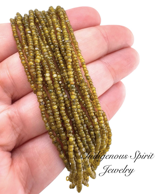 Khaki Opal - Sheen 2 Cut Charlotte Cut Beads