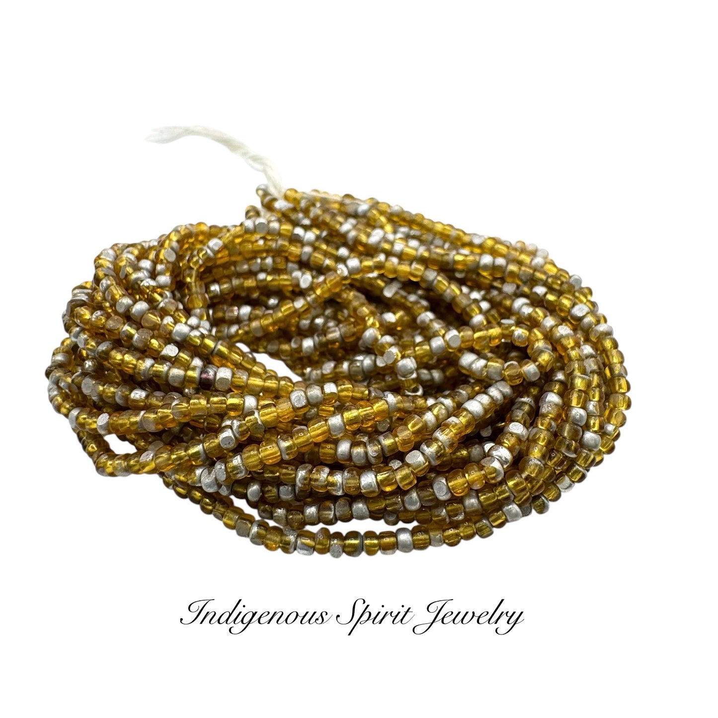 Patina Transparent Light Topaz Silver 2-Cut Charlotte Cut Beads (11/0)
