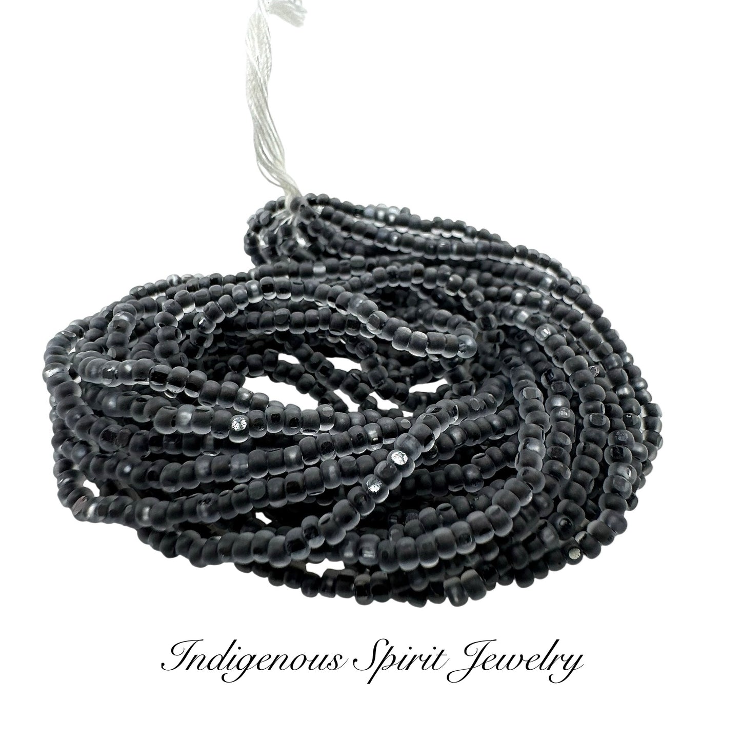 Matte Neon Black - Sheen 2 Cut Charlotte Cut Beads (11/0)