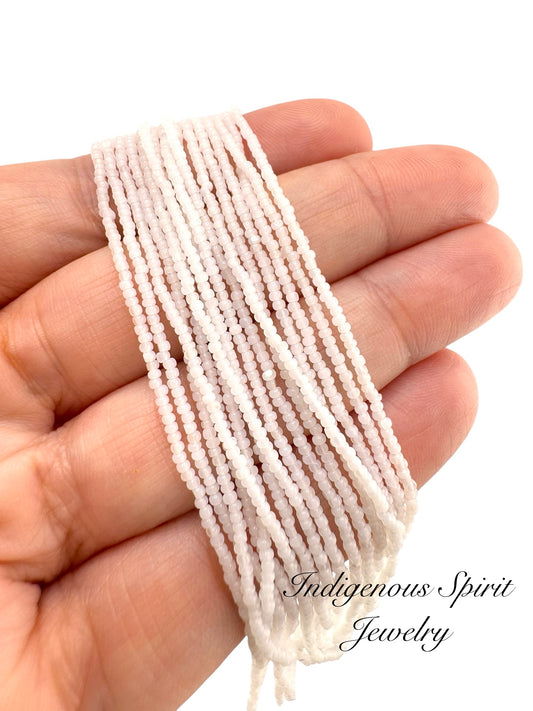 White Opal - Sheen 2 Cut Charlotte Cut Beads 13/0