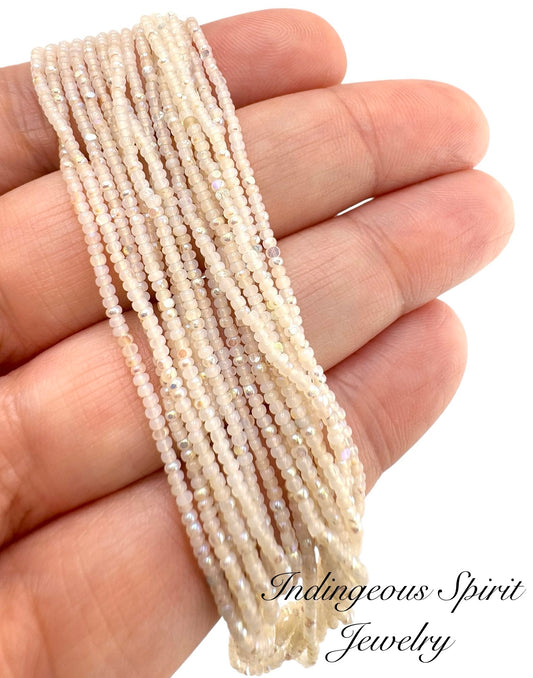 White Opal AB - Sheen 2 Cut Charlotte Cut Beads 13/0