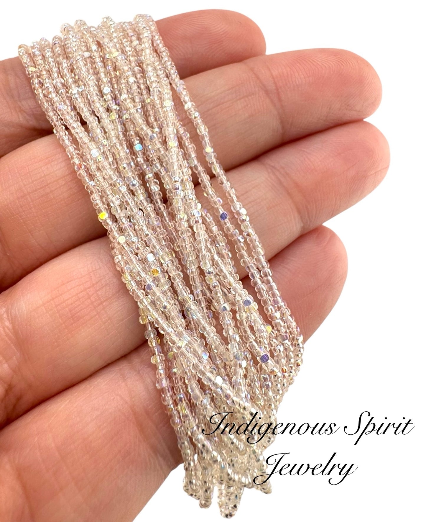 Patina Matte Crystal AB - Sheen 2 Cut Charlotte Cut Beads 13/0