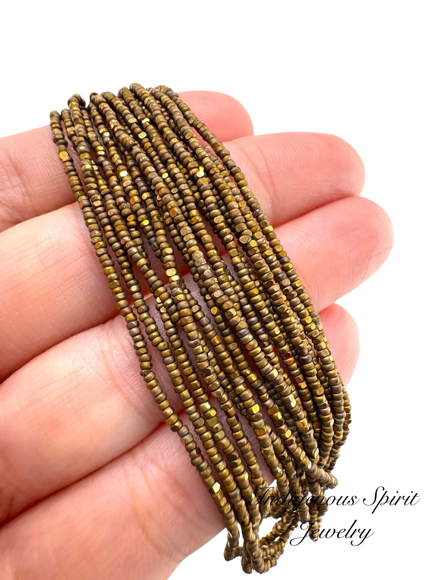 Matte Dorado - Sheen 2 Cut Charlotte Cut Beads 13/0