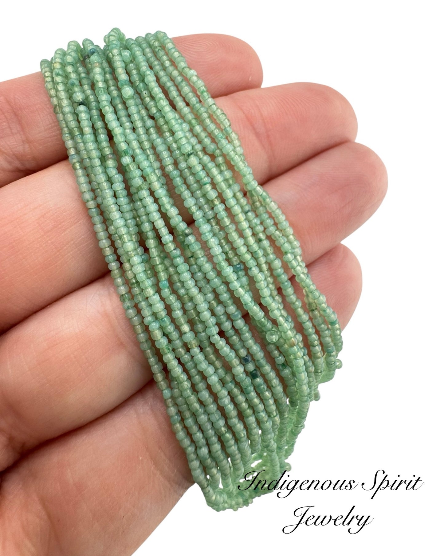 Dark Sage Opal - Sheen 2 Cut Charlotte Cut Beads 13/0