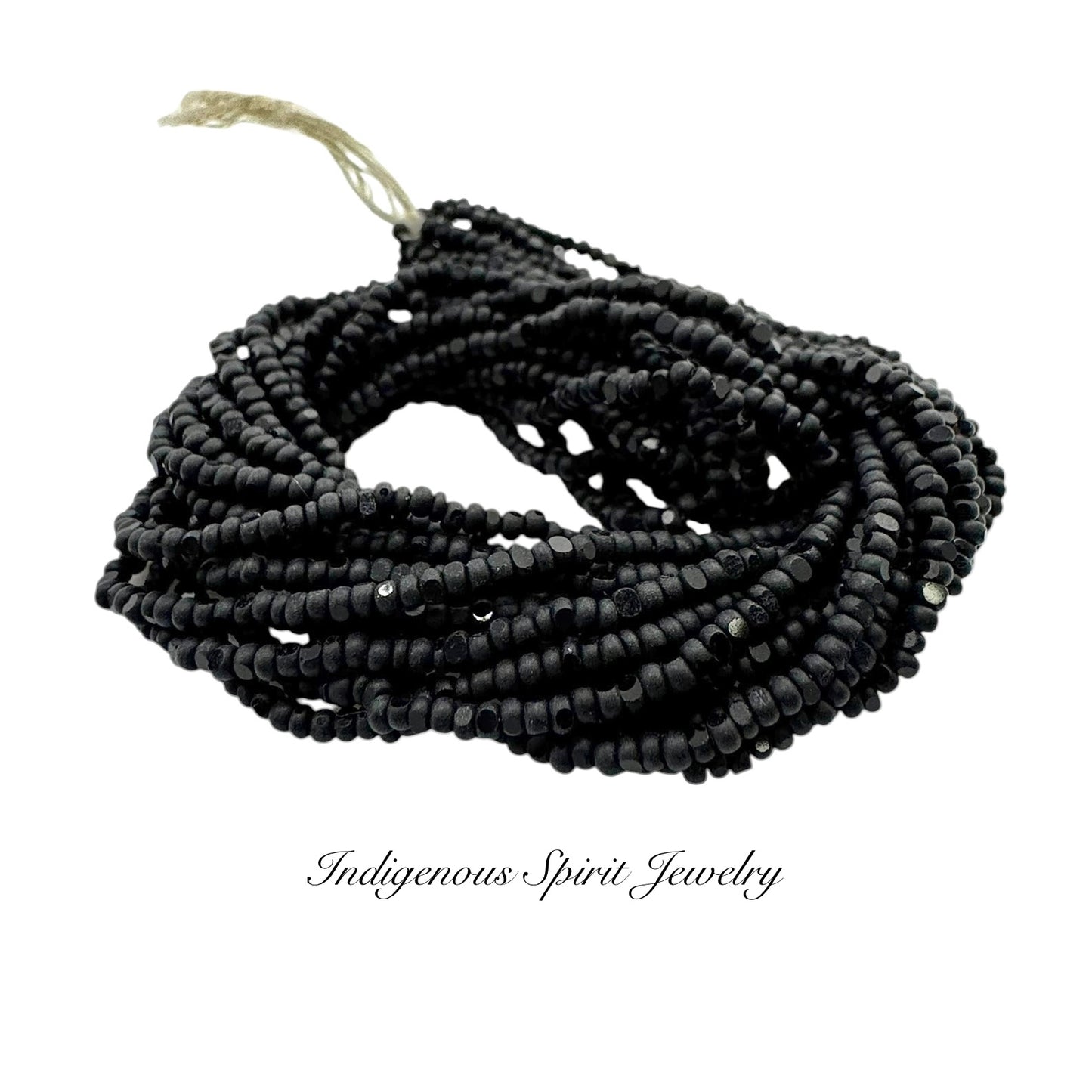 Matte Black - Sheen 2 Cut Charlotte Cut Beads 13/0