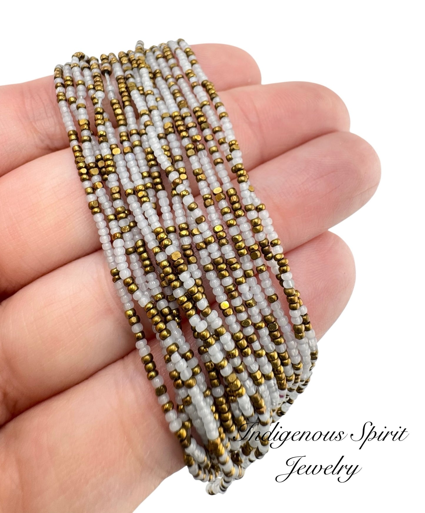 White Opal Designer Mix - Sheen 2 Cut Charlotte Cut Beads (13/0)